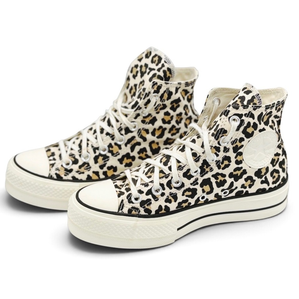 Converse Chuck All Star Lift Platform High Top Womens Sz 7 Leopard Shoes 570915C